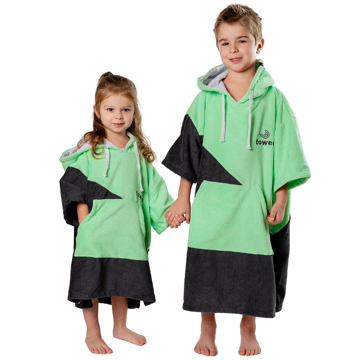 Kinder Surf Poncho Double Green, 60 x 80 cm