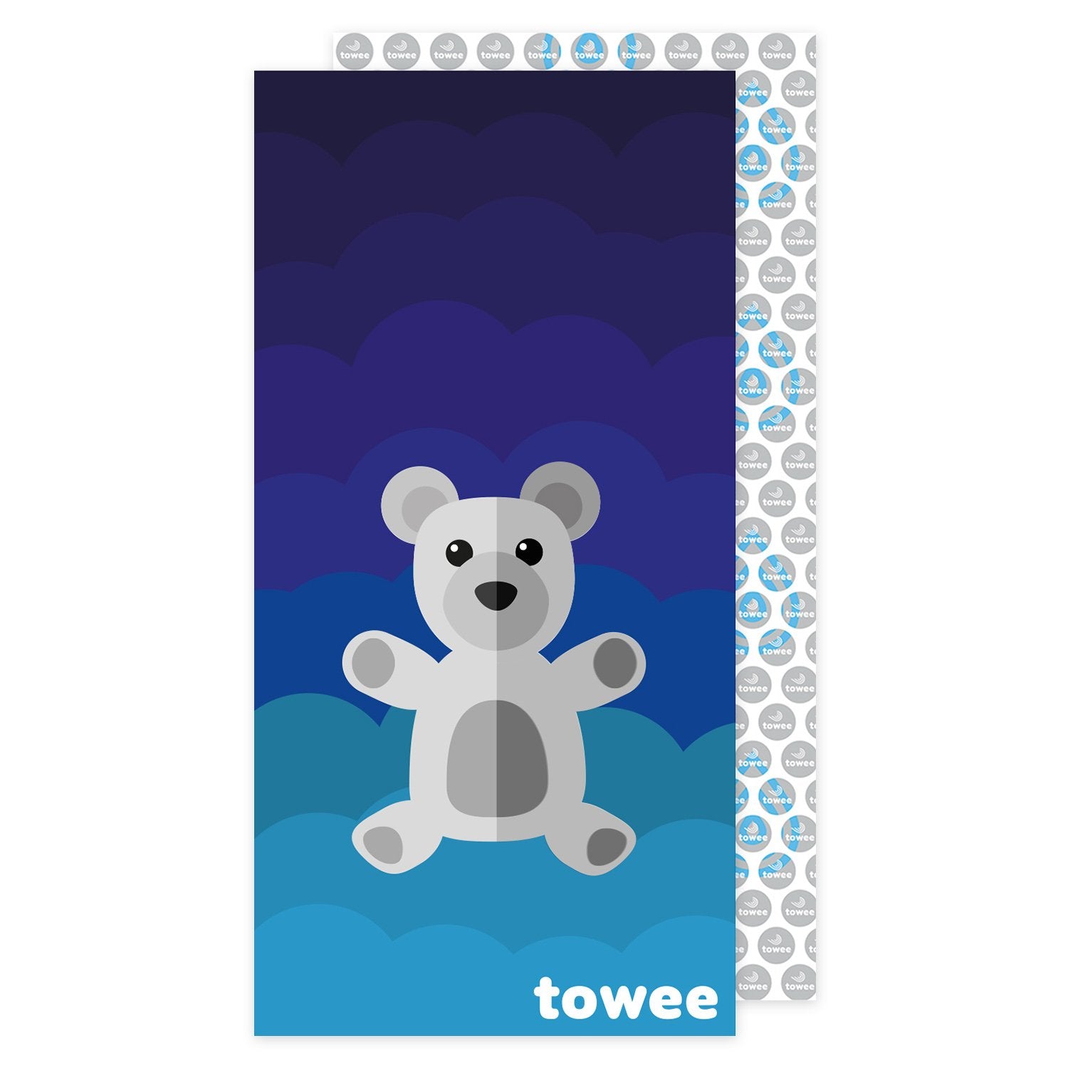 Kinder schnell eindringlicher Badetuch Teddybär Blau